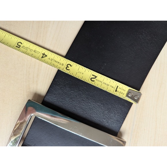 Made In France 3" Extra Wide Black Leather Waist Belt Waist Training - Picture 13 of 15